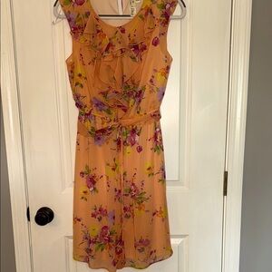 Emma & Michele Gold Sleeveless Sundress Scoop Neck